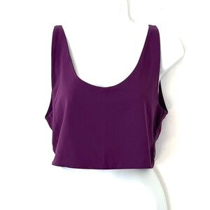 Babaton Plum Scoop-Neck Crop Top